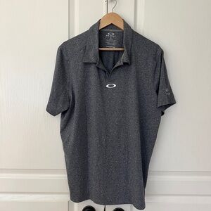 Oakley Men's Gray Bayside Americana Polo Shirt